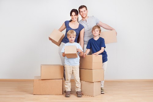 Packing and loading furniture for a home move in St Giles