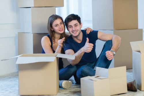 Packing and furniture handling during a St Giles office move