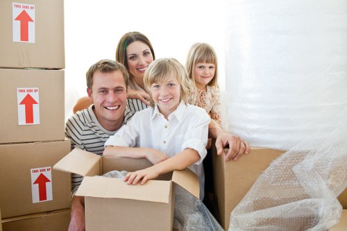 Careful loading of boxes and household items for a St Giles move