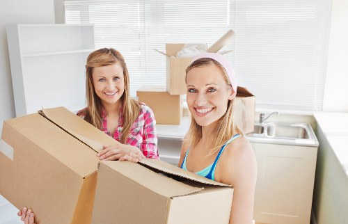 Packing and loading a removal truck in central London
