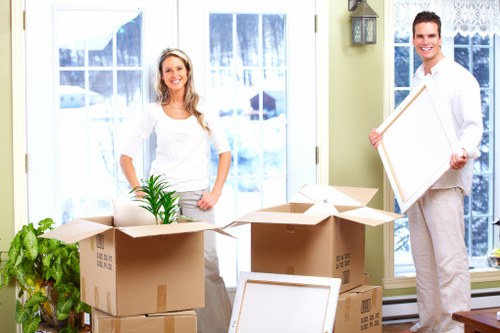 Packing and transporting office furniture in central London